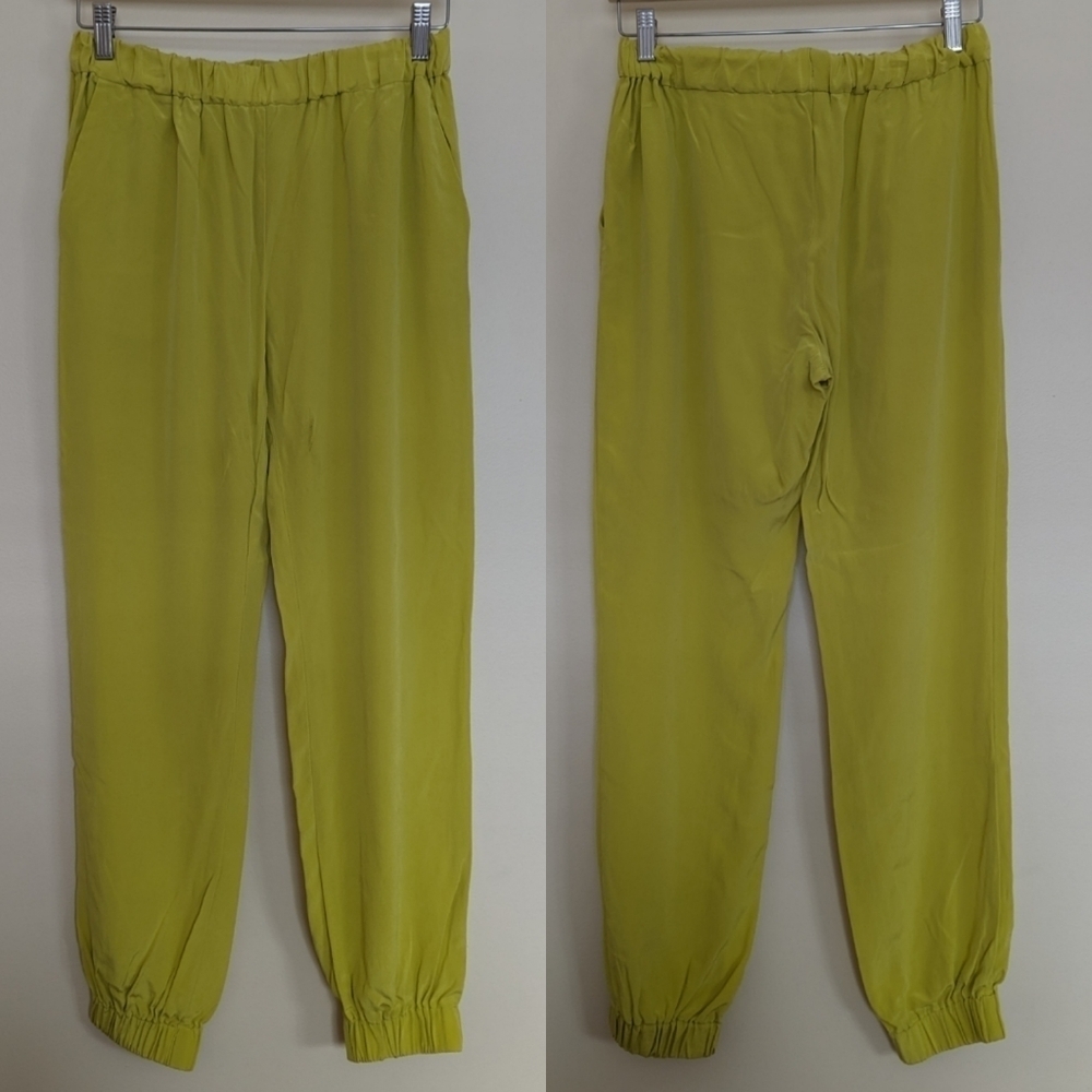 Milly 100% silk jogger pants small